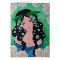 Greetings card - Delicate white cards