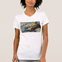 Greetings For Halloween Flying Witch and Bats T-shirt