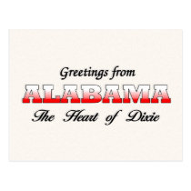 Greetings from Alabama postcards