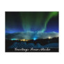 Greetings From Alaska Aurora Postcard