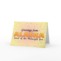 Greetings from Alaska Greeting Card