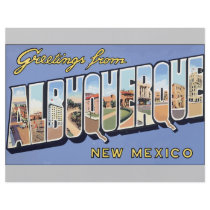 Greetings From Albuquerque New Mexico, Vintage Custom Flyer
