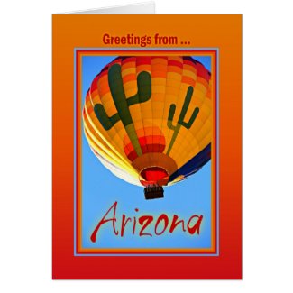 Greetings From Arizona Greeting Card