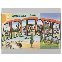Greetings From Arizona, Vintage Personalized Flyer