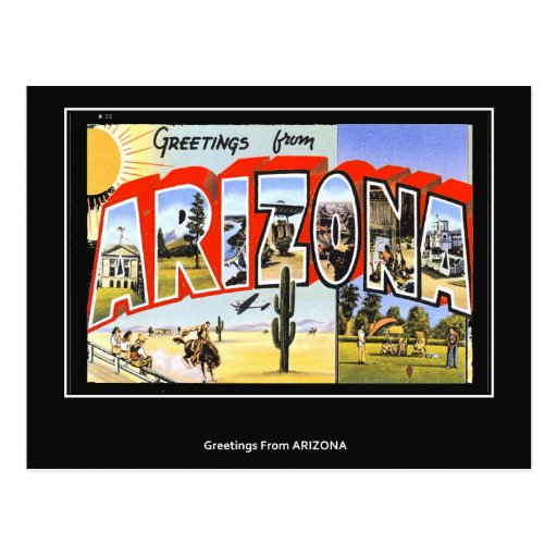 Greetings from Arizona Vintage postcard Zazzle