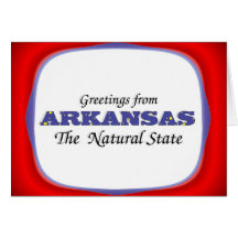 Greetings from Arkansas Greeting Cards