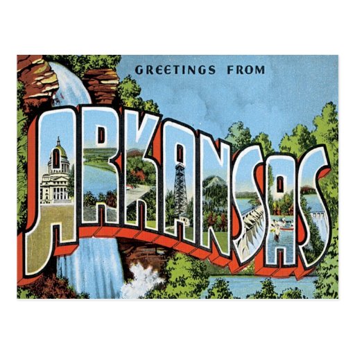 Greetings From Arkansas Postcard Zazzle