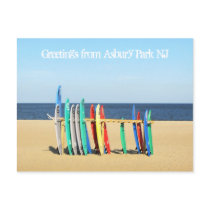 Greetings from Asbury Park NJ - Surfboards Post Card