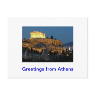 Greetings from Athens- Postcard postcard