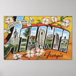 Greetings From Atlanta Georgia, Vintage Poster