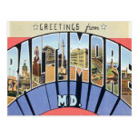 Greetings From Baltimore Maryland Post Card