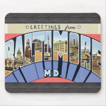 Greetings From Baltimore Md., Vintage Mouse Pads