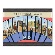 Greetings From Baltimore Md., Vintage Post Cards