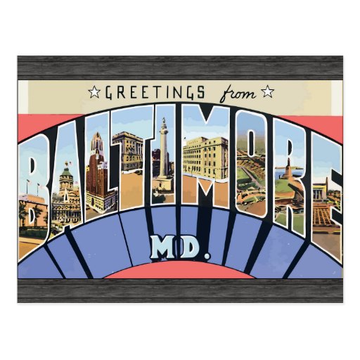 Greetings From Baltimore Md., Vintage Post Cards