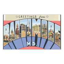 Greetings From Baltimore Md., Vintage Stickers