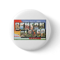 Greetings from Benton Harbor, Michigan Pinback Buttons