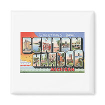 Greetings from Benton Harbor, Michigan Magnets