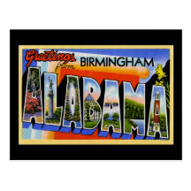 Greetings from Birmingham Alabama Postcards