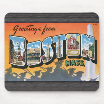 Greetings From Boston Mass., Vintage Mouse Pads