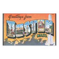 Greetings From Boston Mass., Vintage Stickers