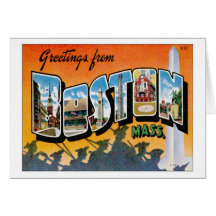 Greetings From Boston Massachusetts Greeting Cards