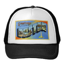 Greetings from Boston Massachusetts Trucker Hats