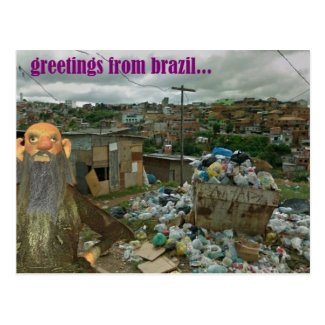 greetings from brazil picture postcard