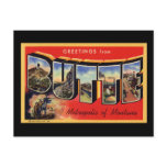 Greetings from Butte Metropolis of Montana Postcards