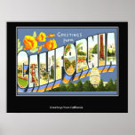 Greetings from California Poster