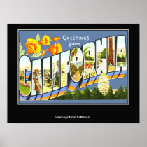 Greetings from California Poster posters