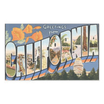 Greetings From California, Vintage Stickers