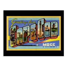 Greetings from Cape Cod Massachusetts Post Card