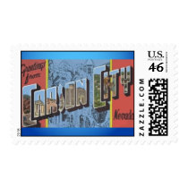 Greetings From Carson City Nevada, Vintage Postage Stamp