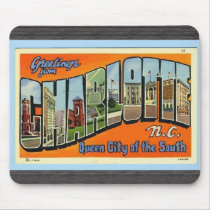 Greetings From Charlotte N.C. , Vintage Mousepads