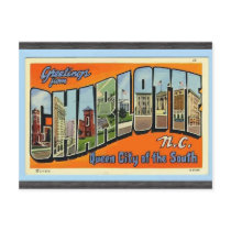 Greetings From Charlotte N.C. , Vintage Post Card