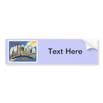 Greetings From Chicago Illinois Bumper Sticker