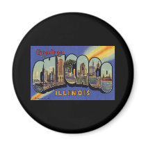 Greetings from Chicago Illinois Refrigerator Magnets