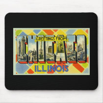 Greetings from Chicago Illinois Mouse Pads
