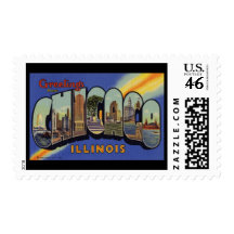 Greetings from Chicago Illinois Postage