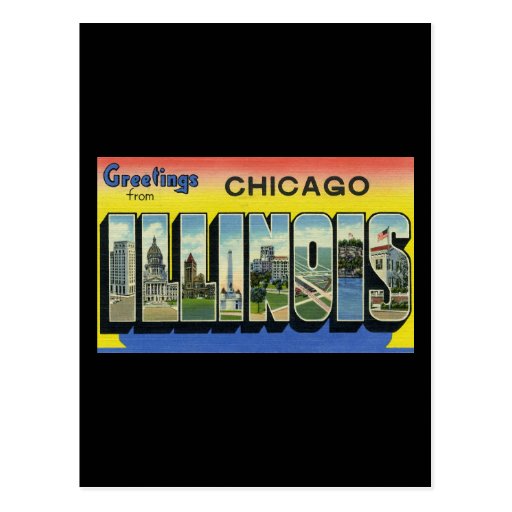 Greetings from Chicago Illinois Postcard