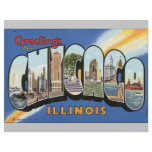 Greetings From Chicago Illinois, Vintage Personalized Flyer