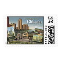 Greetings from Chicago Postage Stamps