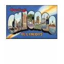 Greetings From Chicago Vintage Postcard t-shirts