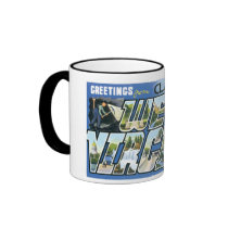 Greetings from Clarksburg, West Virginia! Retro Coffee Mug