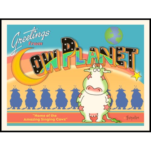 GREETINGS FROM COW PLANET by Boynton stamp