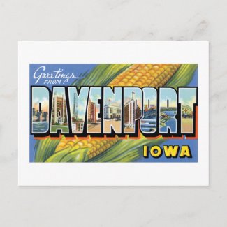 Greetings from Davenport, Iowa! postcard
