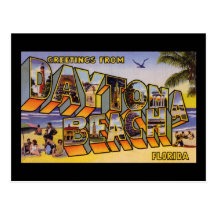 Greetings from Daytona Beach Florida Postcard