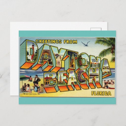 Greetings From Daytona Beach Florida Travel Postcard Zazzle