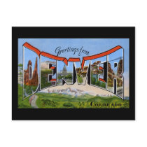 Greetings from Denver Colorado Postcard