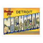 Greetings From Detroit Michigan Post Card